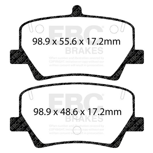 EBC ULTIMAX2 Brake Pad Set rear Volvo 31471471 4050050000