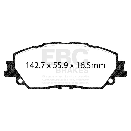 EBC GREENSTUFF Front Brake Pad Set Toyota 0446533480 446576010