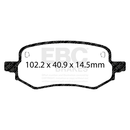 EBC ULTIMAX2 Rear Brake Pad Set Ford 2551324 83974364