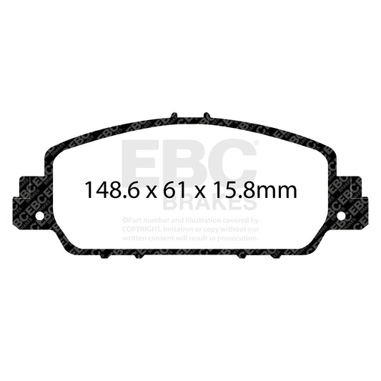 EBC ULTIMAX2 Front Brake Pad Set Honda 45022-T2G-A00