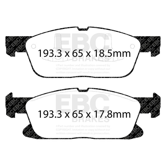 EBC GREENSTUFF front brake pads Ford