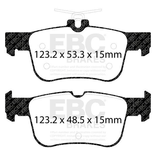 EBC GREENSTUFF Brake Pad Set Rear Ford DG9Z-2200F
