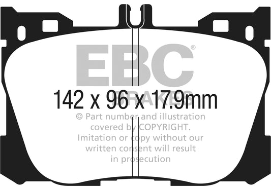 EBC ULTIMAX2 Brake Pad Set Mercedes-Benz