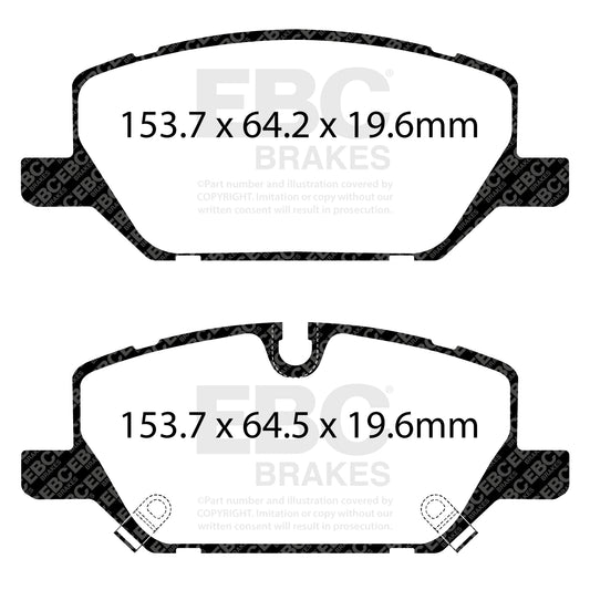 EBC ULTIMAX2 Front Brake Pad Set Opel Vauxhall 42794673