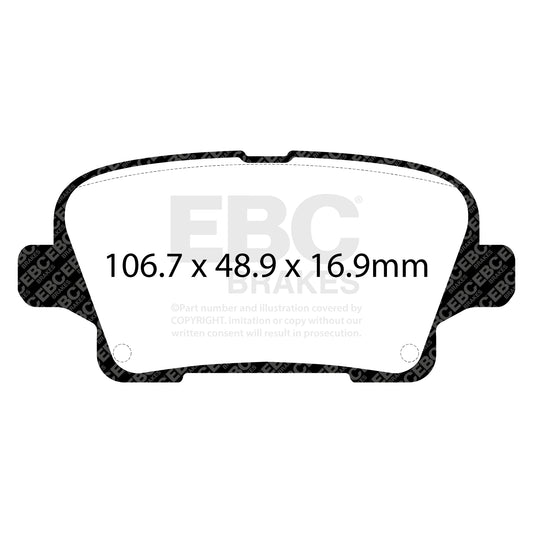 EBC ULTIMAX2 Brake Pad Set Rear Opel Vauxhall 23001397 23145358