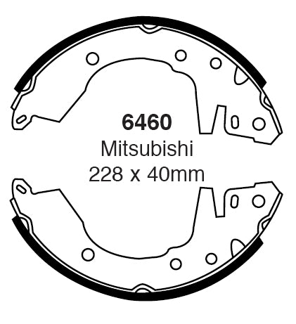 EBC Brake Shoe Set Rear Mitsubishi