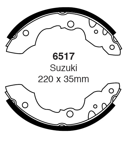 EBC Rear Brake Shoe Set Suzuki