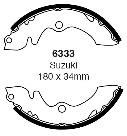 EBC Rear Brake Shoe Set Suzuki Commercial