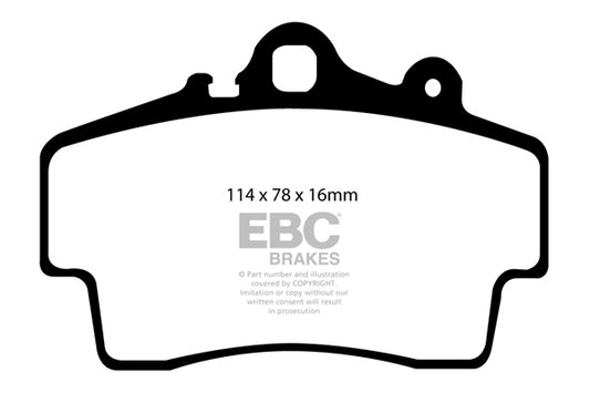 EBC Zestaw wyścigowych klocków hamulcowych RP-1 Racing przód Porsche