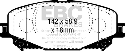 EBC Zestaw klocków hamulcowych GREENSTUFF Renault
