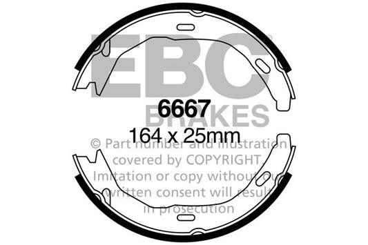 EBC Rear Brake Shoe Set Mercedes-Benz