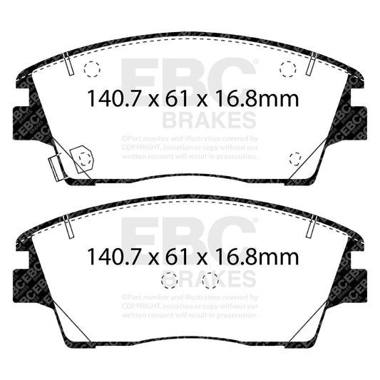 EBC GREENSTUFF Front Brake Pad Set Hyundai Kia