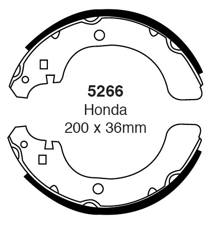 EBC Rear Brake Shoe Kit Honda