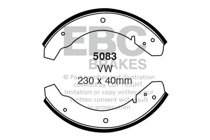 EBC Brake shoe set rear Porsche Volkswagen