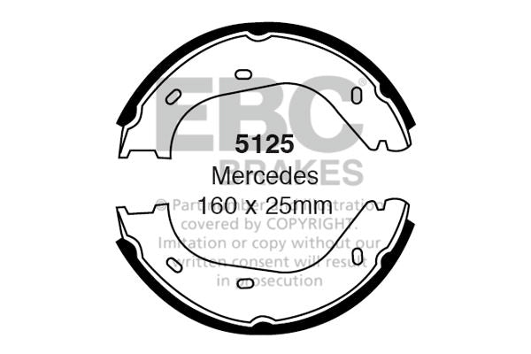 EBC Rear Brake Shoe Set Mercedes-Benz