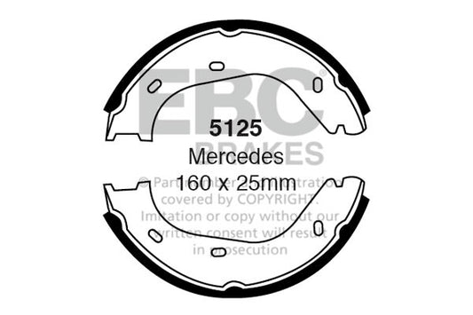 EBC Rear Brake Shoe Set Mercedes-Benz