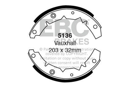 EBC Brake Shoe Set Bedford Vauxhall