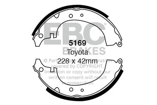 EBC Rear Brake Shoe Set Daihatsu Toyota