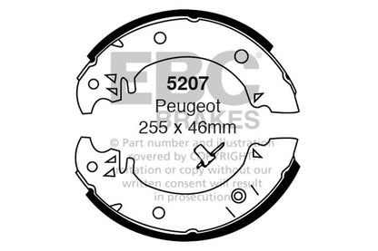 EBC Rear Brake Shoe Set Peugeot