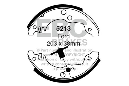 EBC Rear Brake Shoe Set Ford