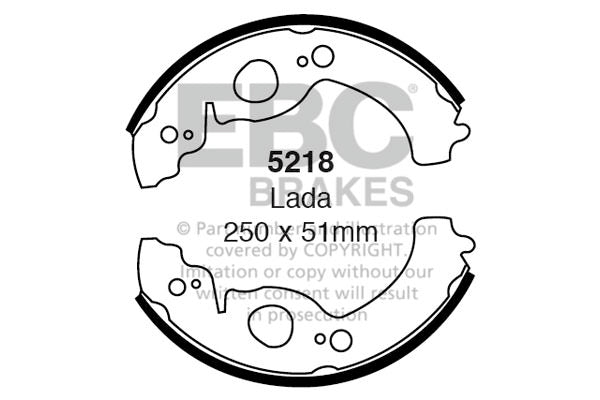 EBC Rear Brake Shoe Set Lada