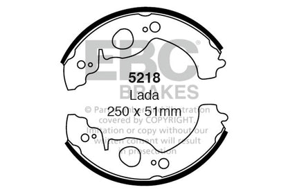 EBC Rear Brake Shoe Set Lada