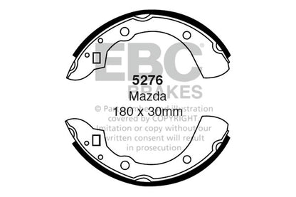 EBC Zestaw szczęk hamulcowych tył Mazda