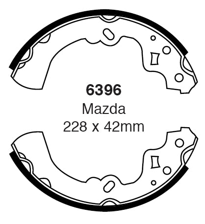 EBC Rear Brake Shoe Set Mazda