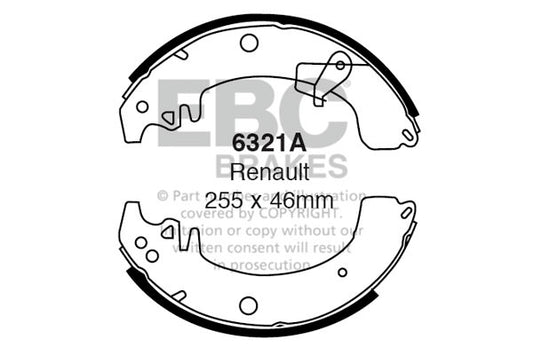 EBC Rear Brake Shoe Set Opel Renault Commercial
