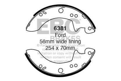 EBC Brake Shoe Set Rear Ford Commercial