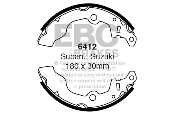 EBC Zestaw szczęk hamulcowych tył Subaru Suzuki Tata