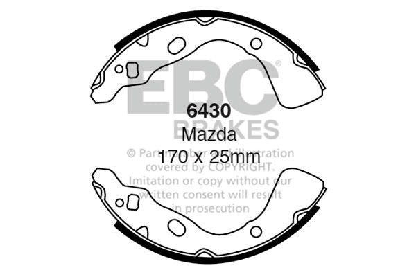 EBC Zestaw szczęk hamulcowych tył Kia Mazda