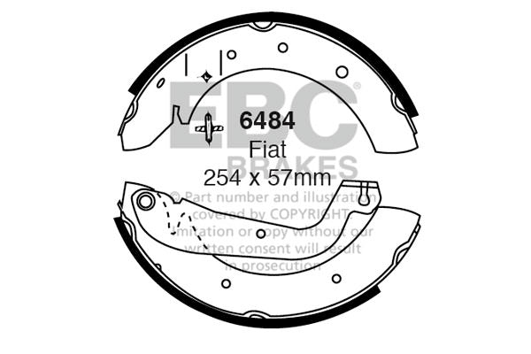 EBC Rear Brake Shoe Set Fiat Commercial