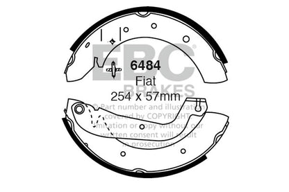 EBC Rear Brake Shoe Set Fiat Commercial