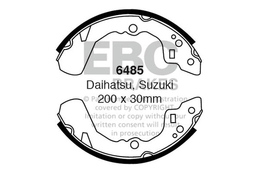 EBC Brake Shoe Set Rear Daihatsu Subaru Suzuki Tata