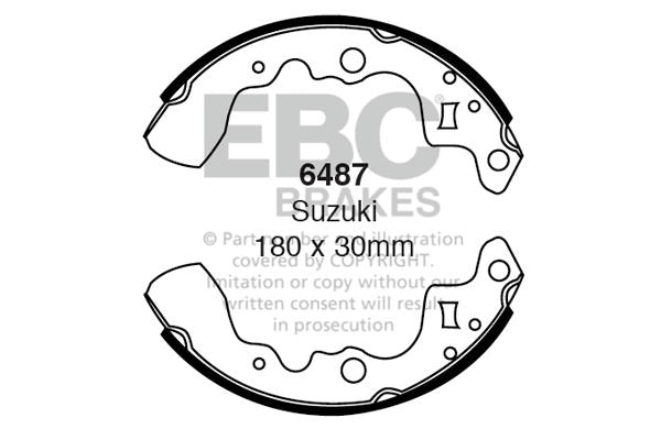 EBC Zestaw szczęk hamulcowych tył Subaru Suzuki