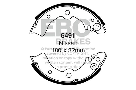 EBC Rear Brake Shoe Set Nissan