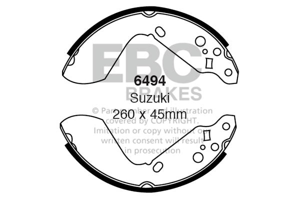EBC Rear Brake Shoe Set Suzuki