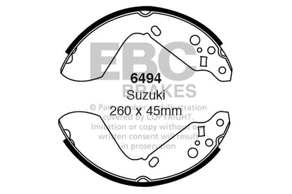 EBC Rear Brake Shoe Set Suzuki
