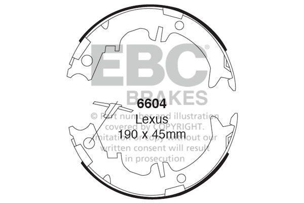 EBC Rear Brake Shoe Set Lexus Toyota