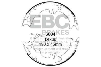 EBC Rear Brake Shoe Set Lexus Toyota