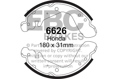 EBC Rear Brake Shoe Set Honda