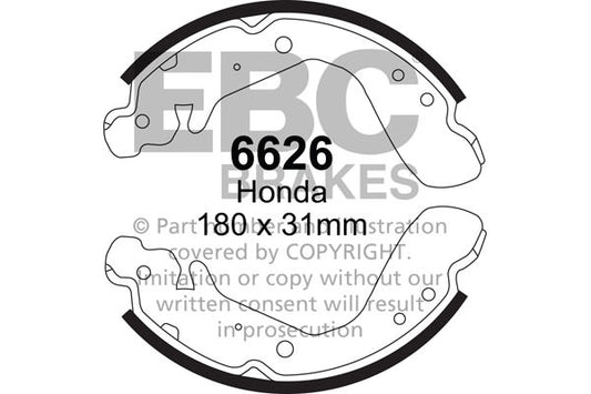EBC Rear Brake Shoe Set Honda