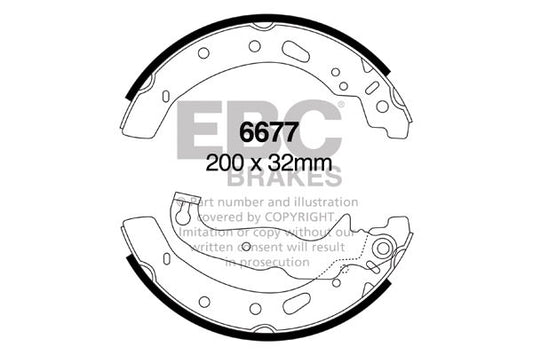 EBC Rear Brake Shoe Set Ford