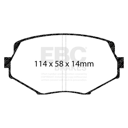 EBC Zestaw klocków hamulcowych ULTIMAX2 przód Mazda