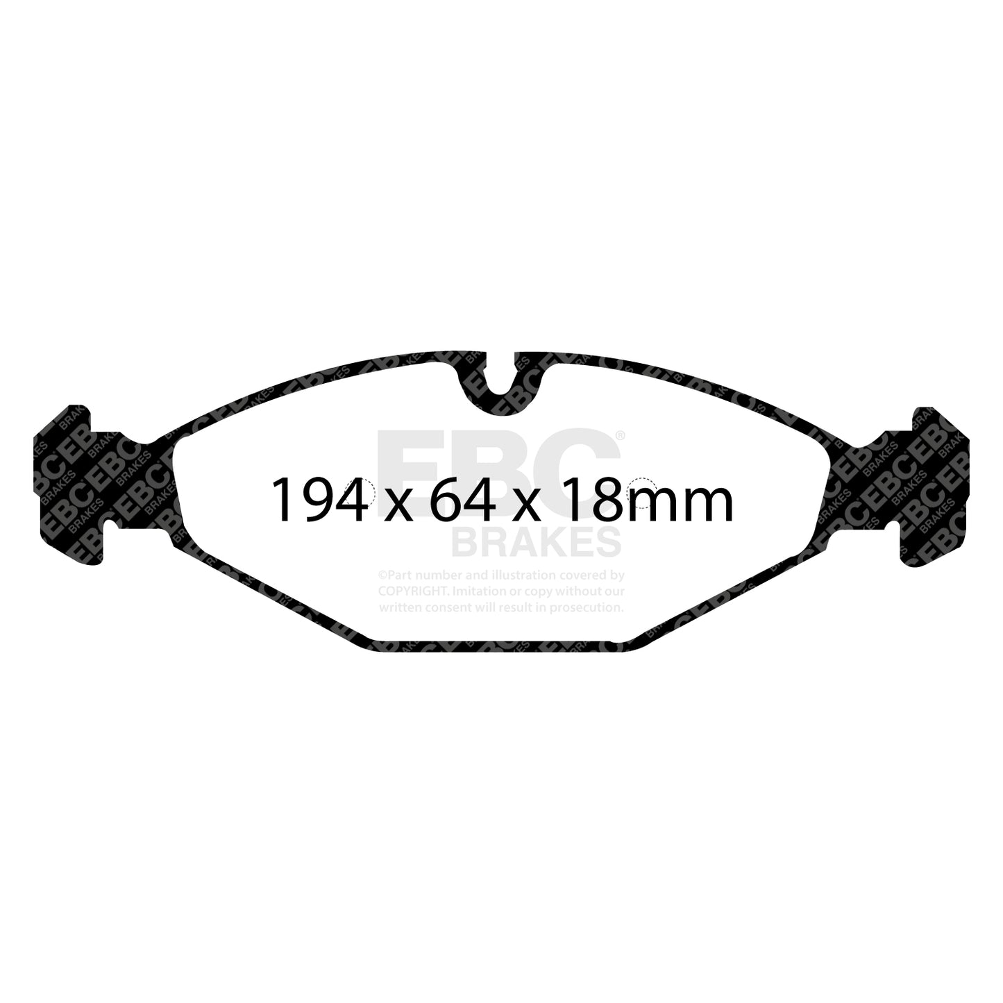 EBC YELLOWSTUFF Front Brake Pad Kit Daimler Jaguar JLM11058