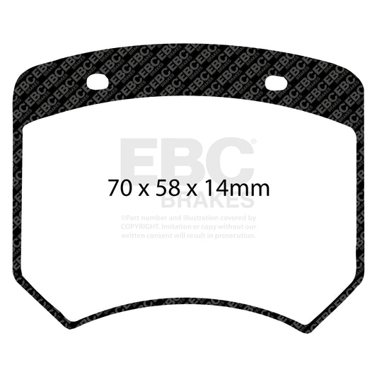 EBC Zestaw klocków hamulcowych REDSTUFF tył Morgan TVR 90393507 GBP103