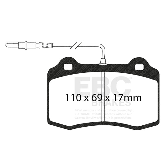 EBC ULTIMAX2 Front Brake Pad Set Peugeot 425182 425195