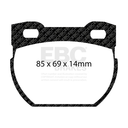 EBC Zestaw klocków hamulcowych GREENSTUFF tył Land Rover 9947438 SFP000280