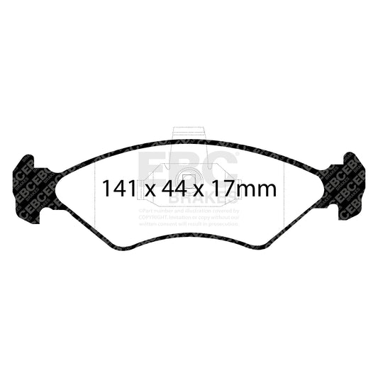 EBC YELLOWSTUFF Front Brake Pads Ford 1042687